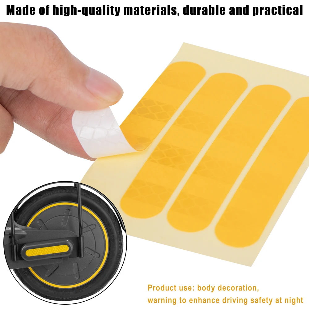 Front Rear Wheel Cover Anti-Cursor Reflective Sticker for Segway Ninebot Max G30 G30D G2 G65 Electric Scooter Eflective Stickers