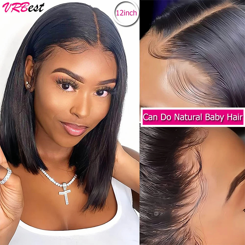 Straight Bob Wig Lace Front Human Hair Wigs For Women HD Transparent Full Lace Frontal Wig Glueless Wig Human Hair 240621 - view 6