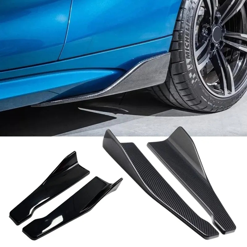 1 Pair Universal Fit Rear Lip Trim Protector Side Skirt Cover Car Corner Bumper Guards With Screws