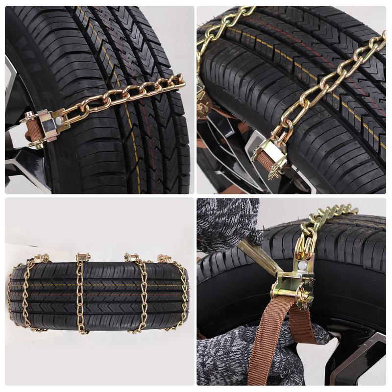 Steel Truck Car Wheels Tyre Tire Snow Ice Chains Belt Winter Anti-skid Vehicles SUV Wheel Chain Mud Road Safe Safety Universal