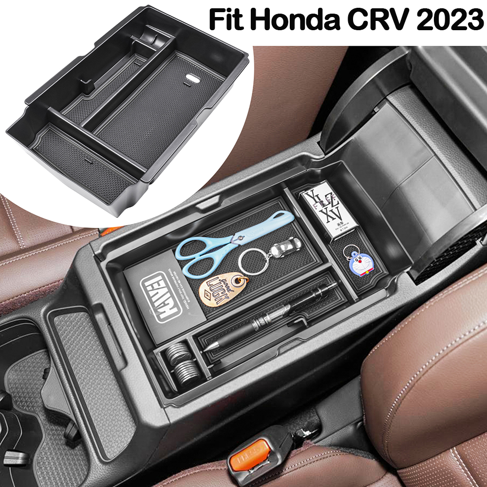 SixthSmoy Center Console Organizer For Honda CRV 2023 2024 Car Interior Accessories ABS Armrest Storage Box Insert Tray Case