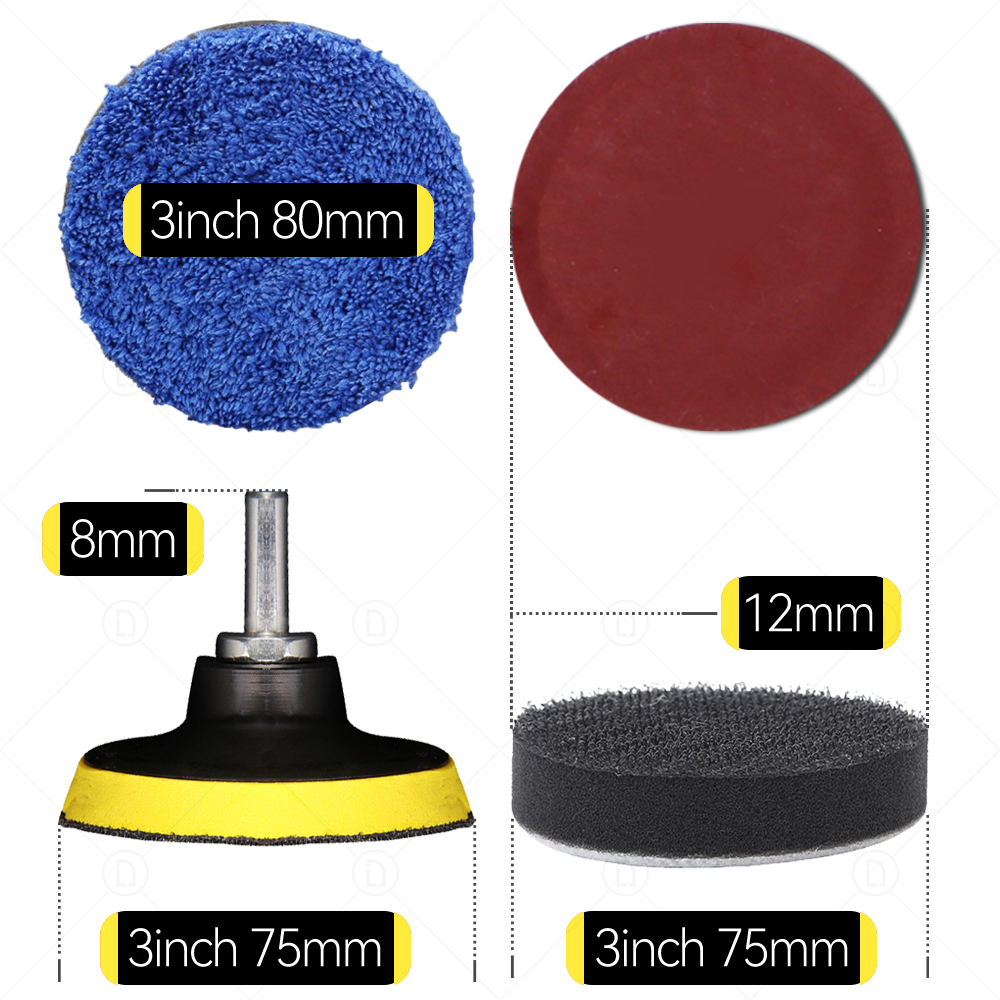 3 Inch Round Sand Paper Sanding Discs Sandpaper For Grinder Car Polishing Sander Buffing Backing Pads 800/1500/2000/3000/5000