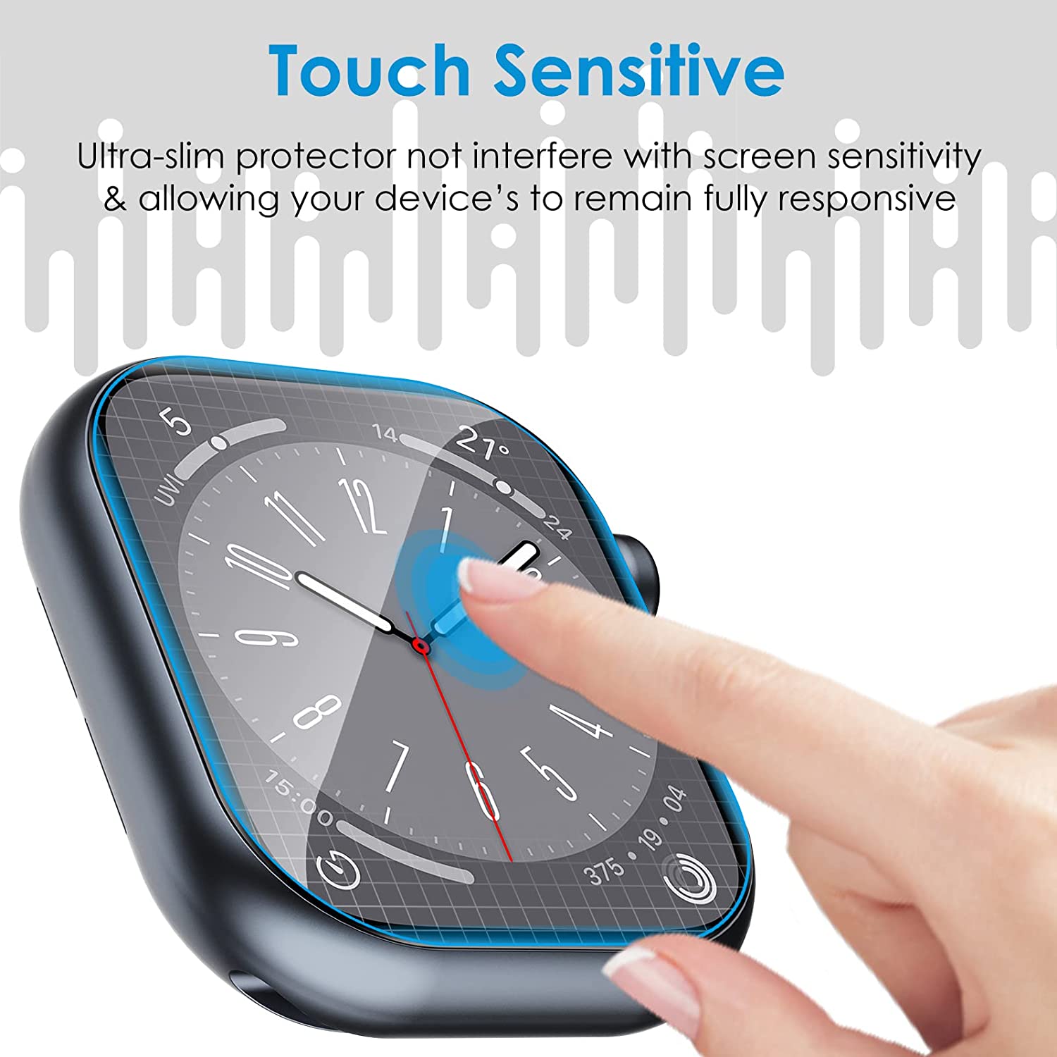 Waterproof Screen Protector for Apple Watch Ultra 2 8 7 6 SE 5 4 3 38MM 40MM 44MM 42MM 41MM 45MM Tempered Glass for Iwatch 9