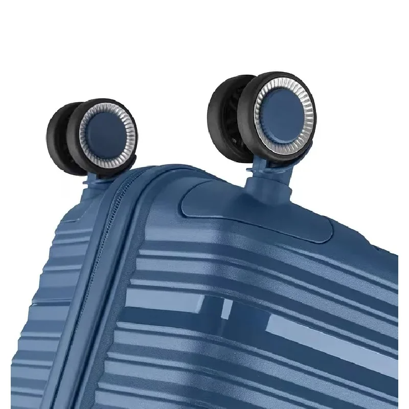 Shell Hard 3 Pieces Lage ddmysmile Sets PP Lightweight Travel Suitcase With Spinner Wheels & TSA Lock For Women Men (20/24/28 Inch) Smile & (20/24/28 