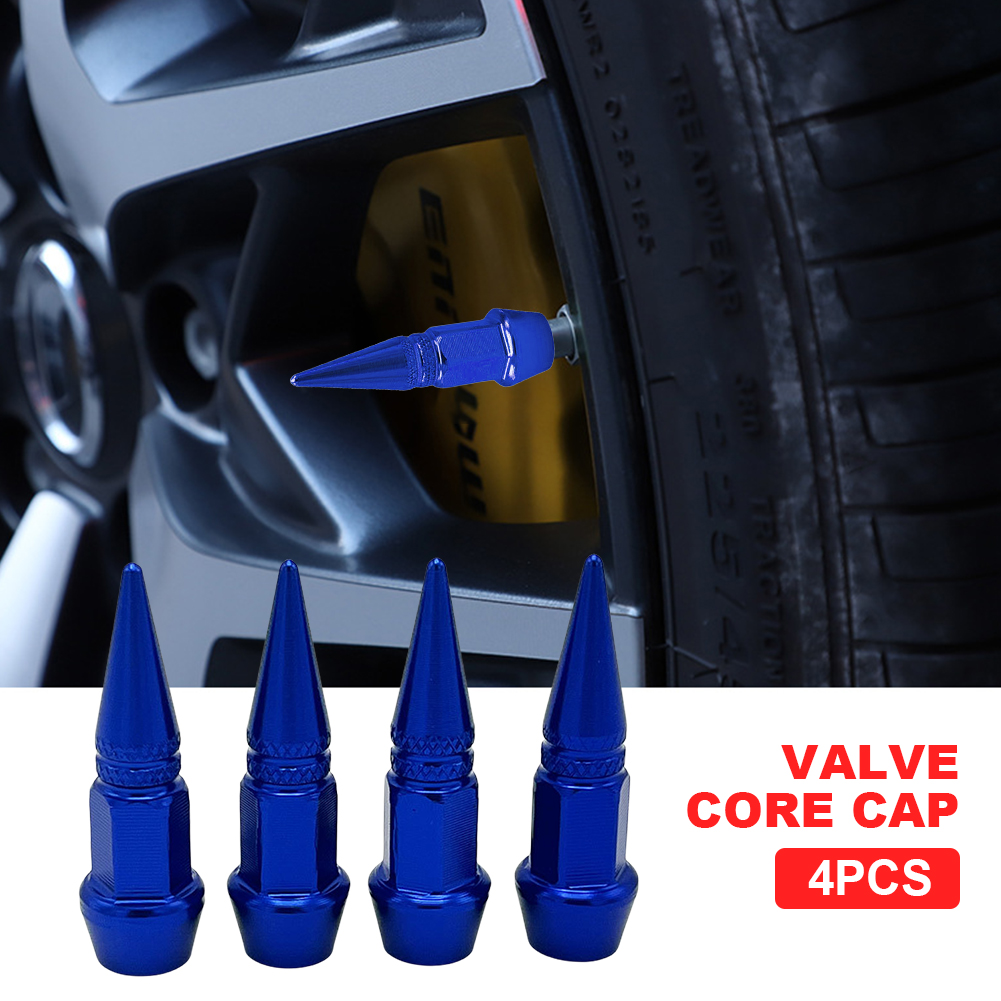 Car Tires Rim Valve Aluminum Solid Stem Nut Wheel Air Caps Colorful Car Wheel Tire Valve Caps Spiked Lug Nuts for Most Vehicles