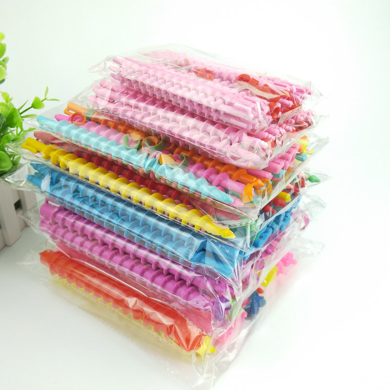20pcs Plastic LongStyling Barber SalonTool Hairdressing Spiral Hair Perm Rod wave formers hair roller hairroot volume clip