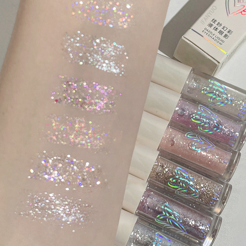Liquid Glitter Eyeshadow Dia Shiny Sier Eye Liners Waterproof Flash Sequins Gel Lying Silkworm Brightening Makeup Tools a4a5e 5 79f80