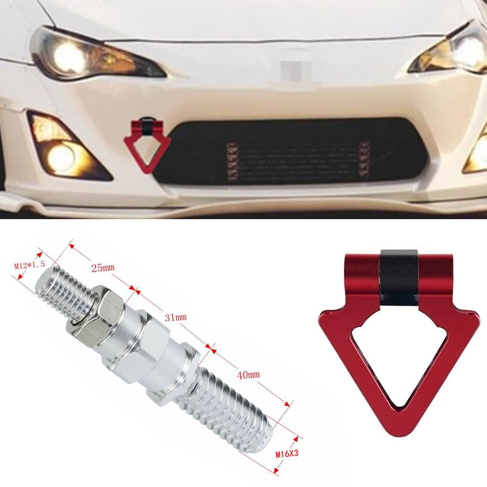 Racing Billet Aluminum Front Rear Auto Triangle Ring Trailer Tow Hook Kit Towing Bars For Japanese Vehicles Honda Civic European 62f94