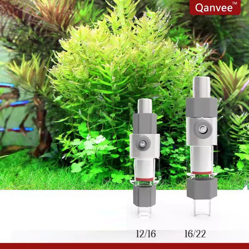 Qanvee CO2 Diffuser Atomizer System Plant Aquarium Fish Tank Reactor Shrimp Turtle Kit Accessories Akvarium Sprayer Cylinder