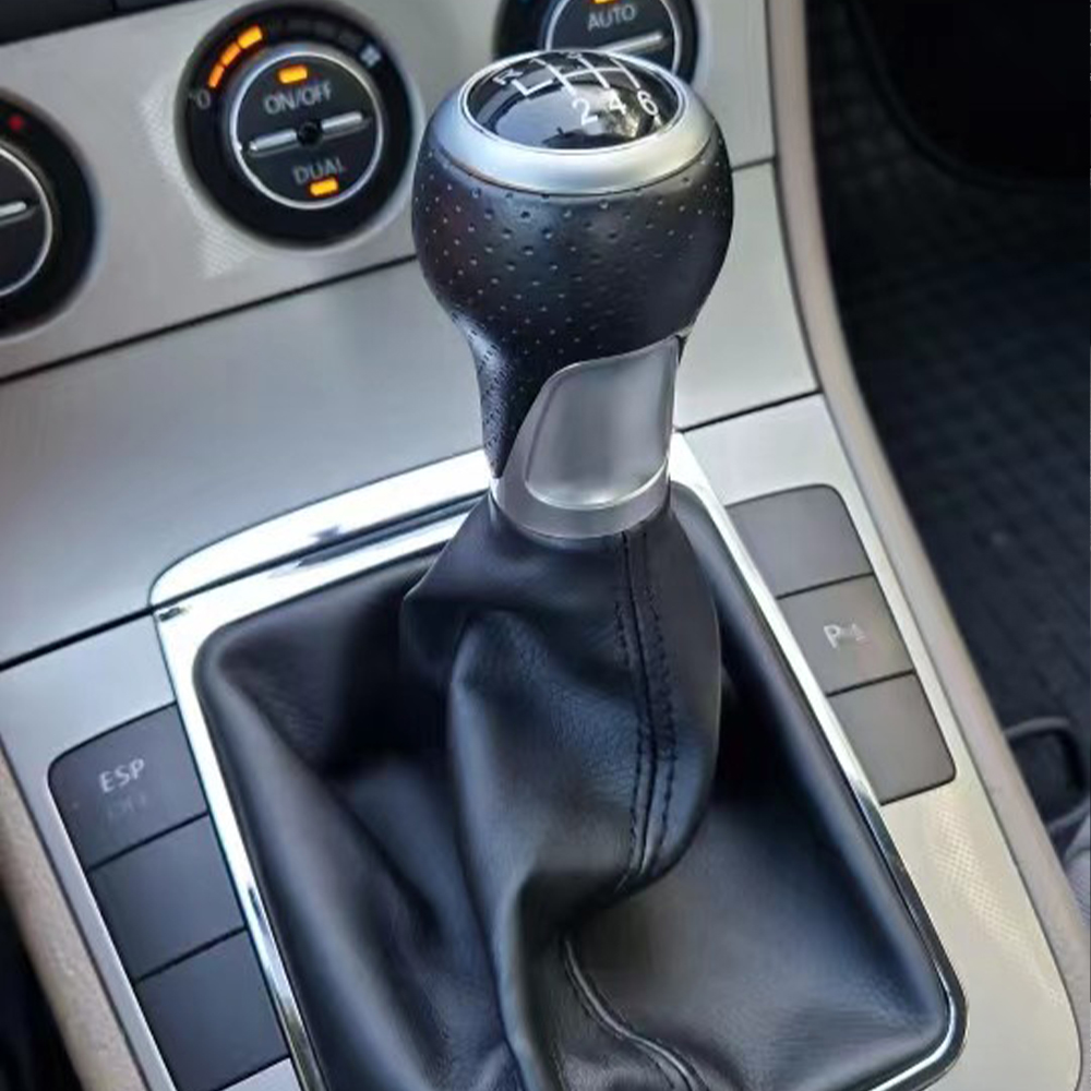 For VW PASSAT B6 2005-2012 New 5/6 Speed Manual Gear Shift Knob Lever Stick Shifter Gaiter Boot Cover Leather Car Accessories 547e0