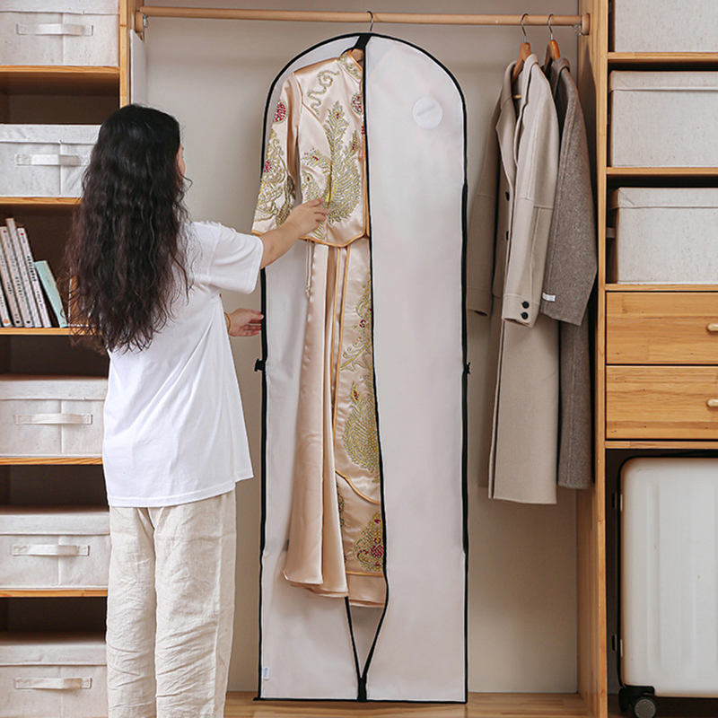 180CM Wedding Bridal Dress Dust Cover for Home Wardrobe Gown Garment Clothes Storage Protective Bag Waterproof Dustproof Covers