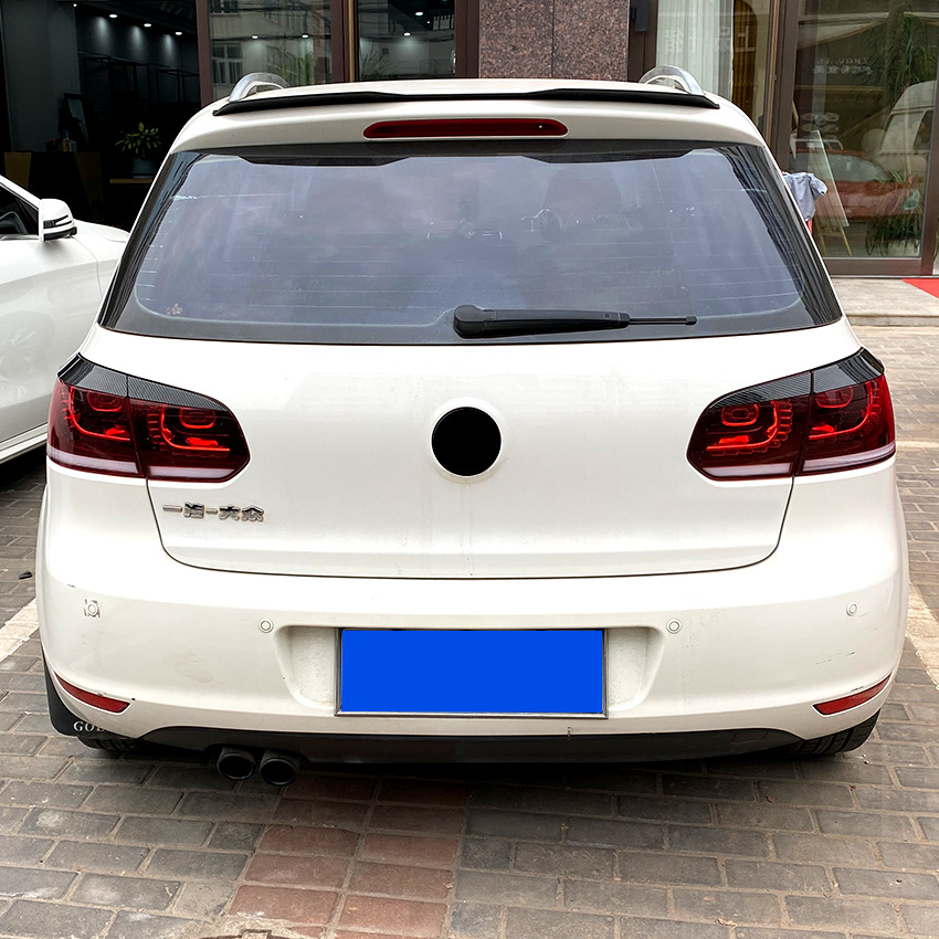 For VW Golf 6 Standard Mk6 GTI R Rear Headlight Eyelids Eyebrows 2008 2009 2010 2011 2012 2013 Tail Lights Cover Lamp Sticker