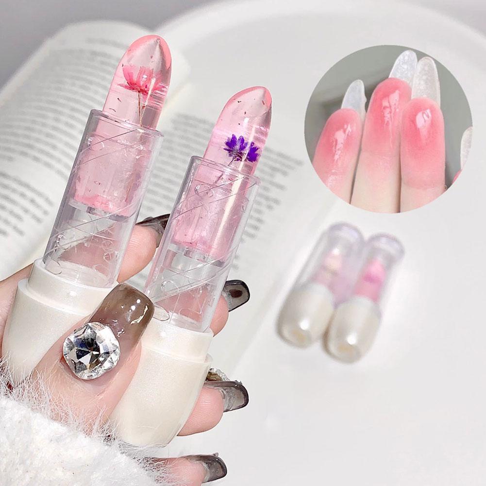 Lipsticks Jelly Transparent Flower Temperature Color Changing Nourish Moisturizing Lip Lips ddmysmile Anti-Drying Care Beauty Balm H0m2 Smile