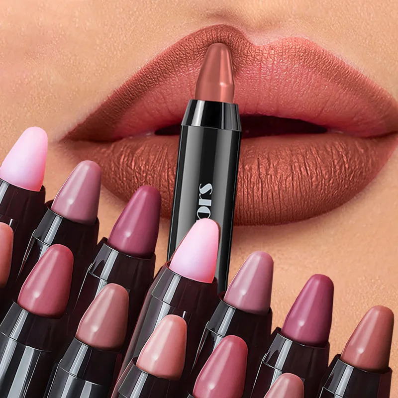 Matte Brown Lip Liner Pencil Lip Outline Contouring Lasting Waterproof Lipstick Crayon Pigments Moisturizing Lip Balm Cosmetics i240621
