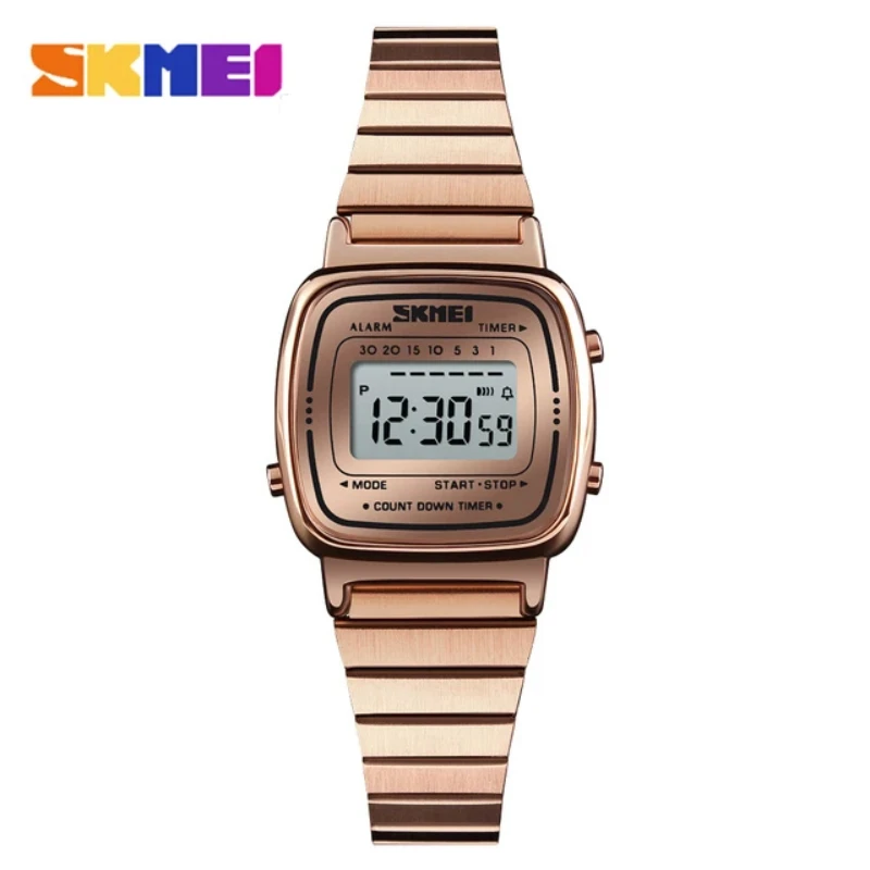 SKMEI 1901 Luxury Women Watches Small Dial Digital Chrono Calendar Watch Waterproof Ladies Wristwatch Clock Montre femme 1620