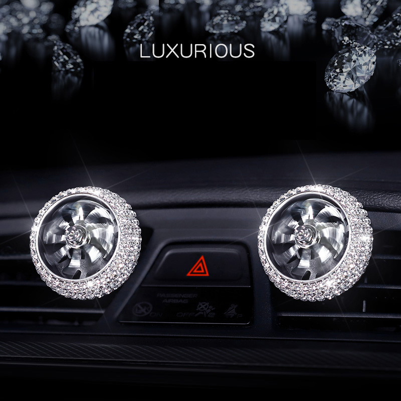 1Pcs Car Air Freshener Diamond Crystal Air Force Auto Air Vent Perfume Clip Outlet Conditioning Diffuser Bling Car Accessories