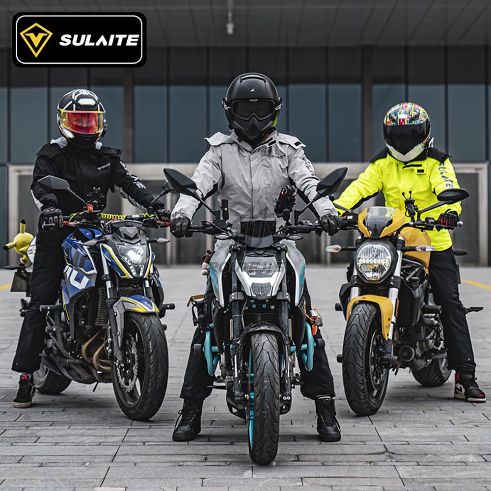 Men Rain Coat Waterproof Motorcycle Rain Cover Suits Motobike Raincoat Jacket Multicolor Split For Motorcyclist Moto Rain Suit