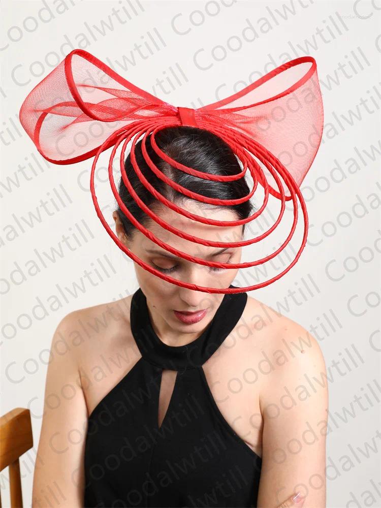 Elegant Fascinator For Women Wedding Hat Heaband Ladies Derby Race Headwear With Bow Hair Accessories Clips
