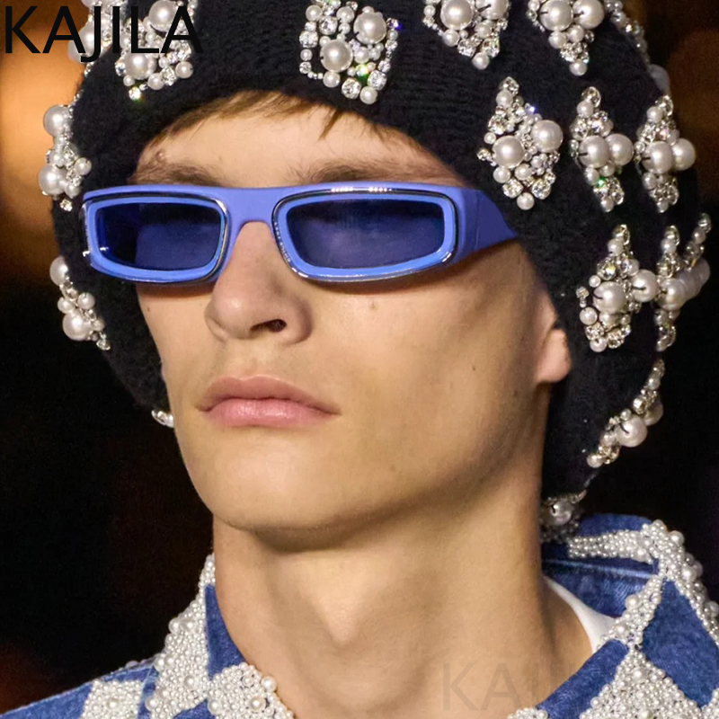 Punk Small Sunglasses Rectangle Men 2024 Brand Design Vintage ddmysmile Low Square Sun Glasses For Male Retro Eyewear Shades Uv400 Smile