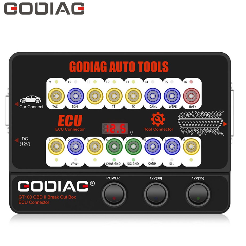 Diagnostic tools GODIAG GT100 OBDII Protocol ECU Detector & Break Out Box With programming & coding. b6595 13622