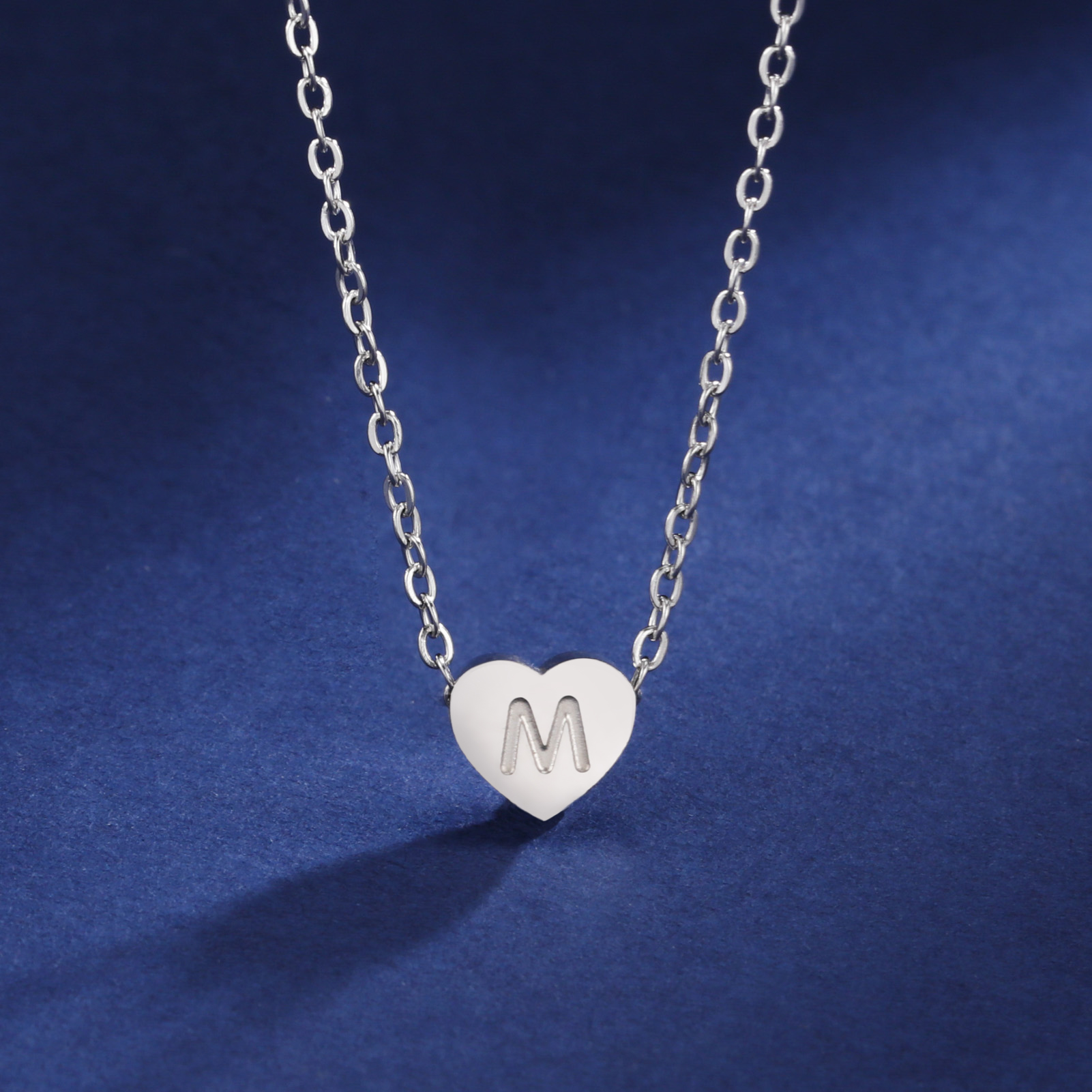 Amaxer Heart-shaped Alphabet Necklace A To Z 26 Letters Initial Necklaces For Women Pendant Gifts Jewelry f733d