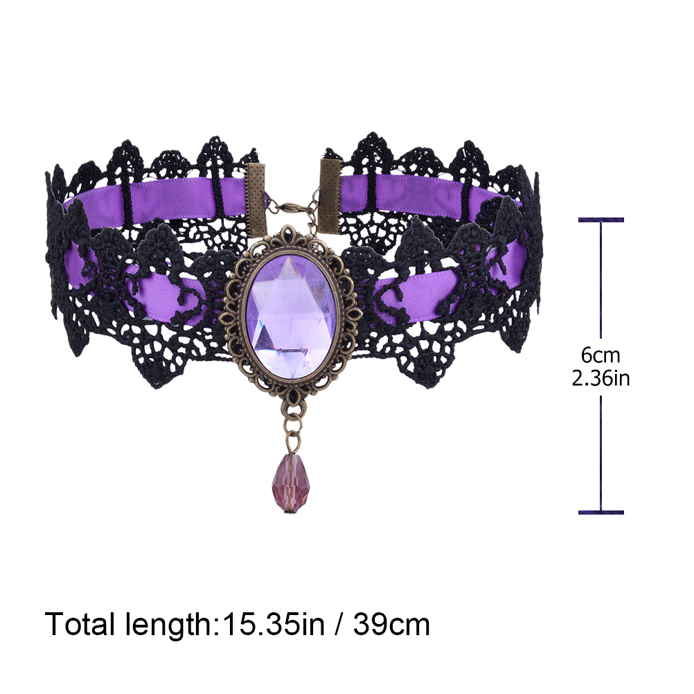 Lace Gemstone Bracelet Pirate Accessories Women Necklace Decor Chain Halloween Miss 39661 5 8f55d