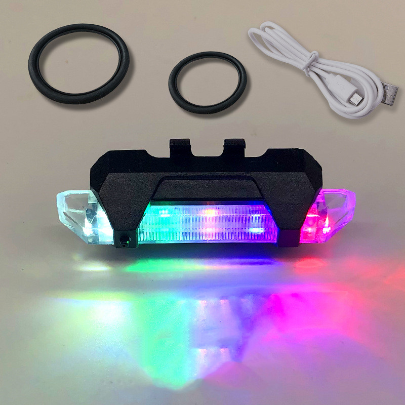 2pcs Custom Cyber Punk Unit Mask Accessory Cosplay Bicycle Flashing Light USB Charging LED Warning Light Parts Color Optional