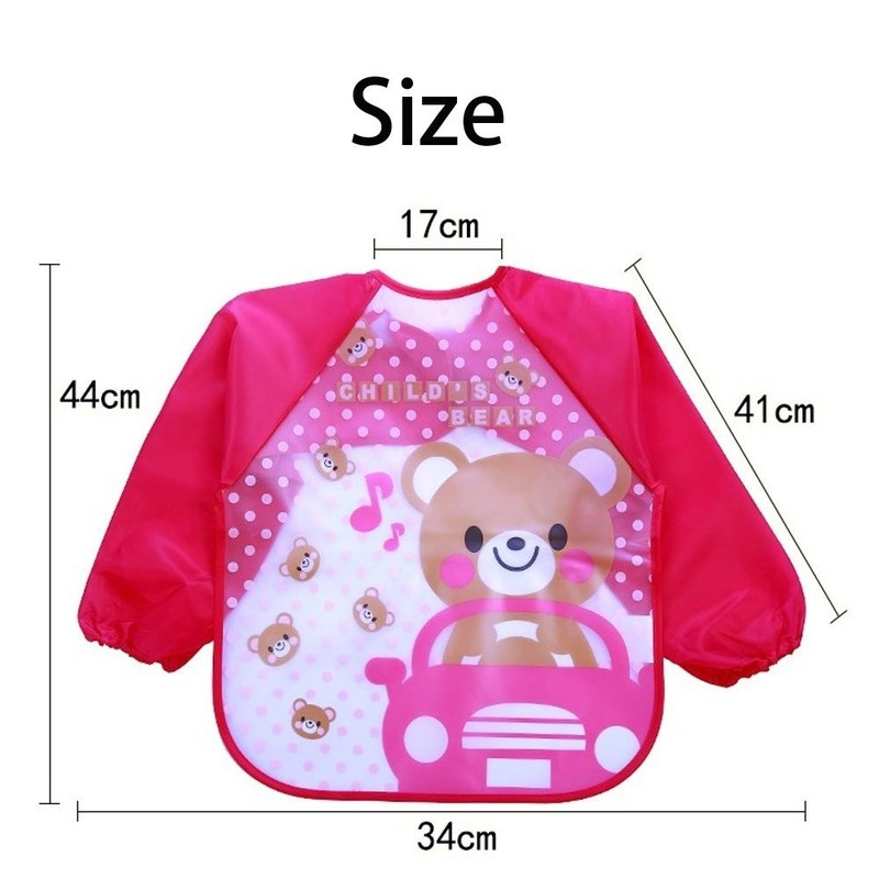 4pcs/lot Feeding Baby Bibs Waterproof Bandana Cute Full Sleeved Bibs for Baby Girl Bib Saliva Boy Burp Cloths Baby Self Feeding