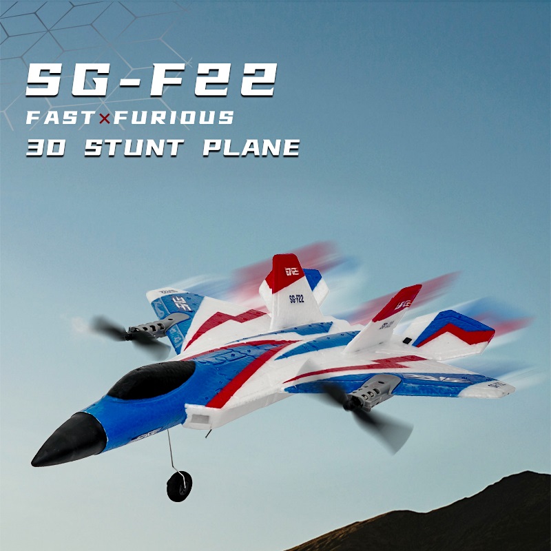 SG-F22 4K RC Airplane 3D Stunt Plane Model 2.4G Remote Control Fighter Glider Electric Rc Aircraft foam Toys For Children Adults