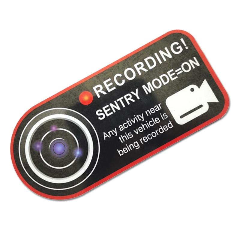 Static Car Stickers for Tesla Model 3 Model Y Model S Model X Sentry Mode Warning Stickers Electrostatic Stickers