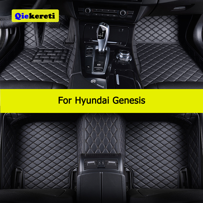 QIEKERETI Custom Car Floor Mats For Hyundai Genesis Auto Carpets Foot Coche Accessorie