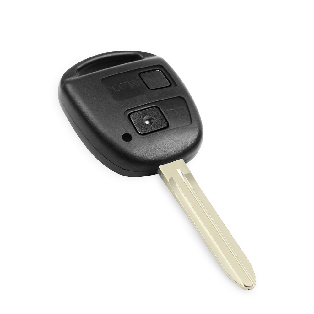 KEYYOU Remote Car Key Shell Case For Toyota Camry Land Cruser 120 Prado 2 Buttons 433MHz TOY43 Blade ID67 / ID68 Chip P/N 50171