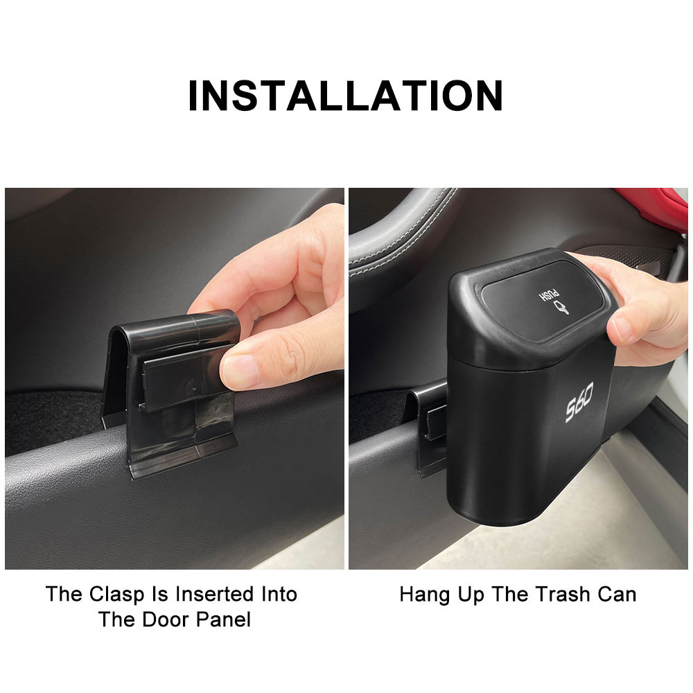 Car Hanging Garbage Storage Box For XC90 XC60 C30 T6 S60 C70 XC40 V40 XC70 V70 V60 V50 S80 S40 AWD V90 S90 Car Accessories