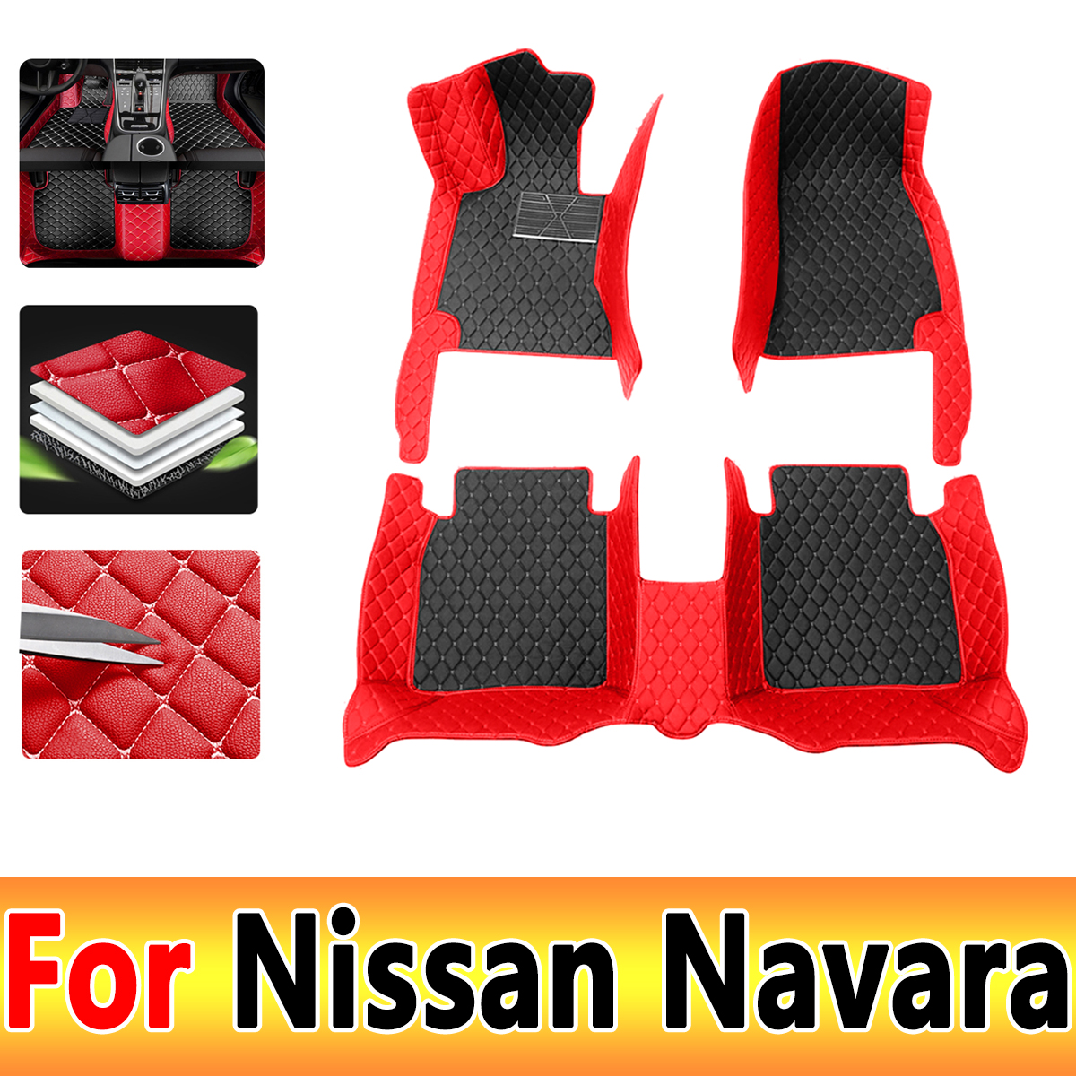 Car Floor Mats For Nissan Navara NP300 D23 2022 2021 2020 2019 2018 2017 2016 2015 Frontier Auto Accessories Custom Carpets Rugs