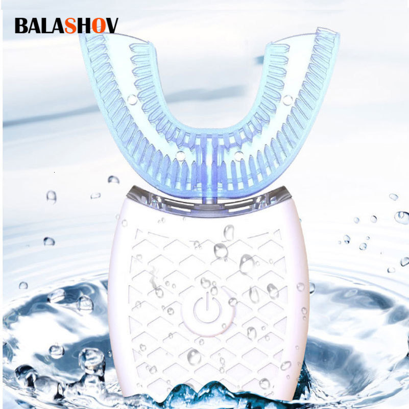 U-Type Toothbrush 360 Degrees Intelligent Silicon Head Sonic Electric Toothbrush Automatic USB Charge Waterproof Toothbrush i240621