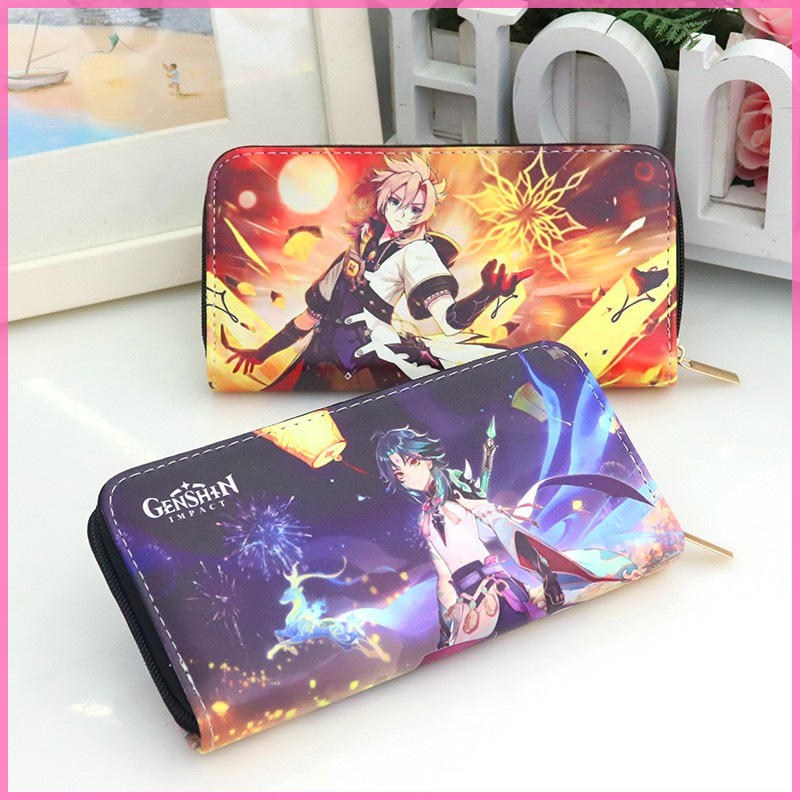 Anime Game Genshin Impact Xiao Hutao PU Leather Multi-Layer Wallets Cosplay Wallet Coin Bag Zipper Purse Gift e1c67 5 646f8