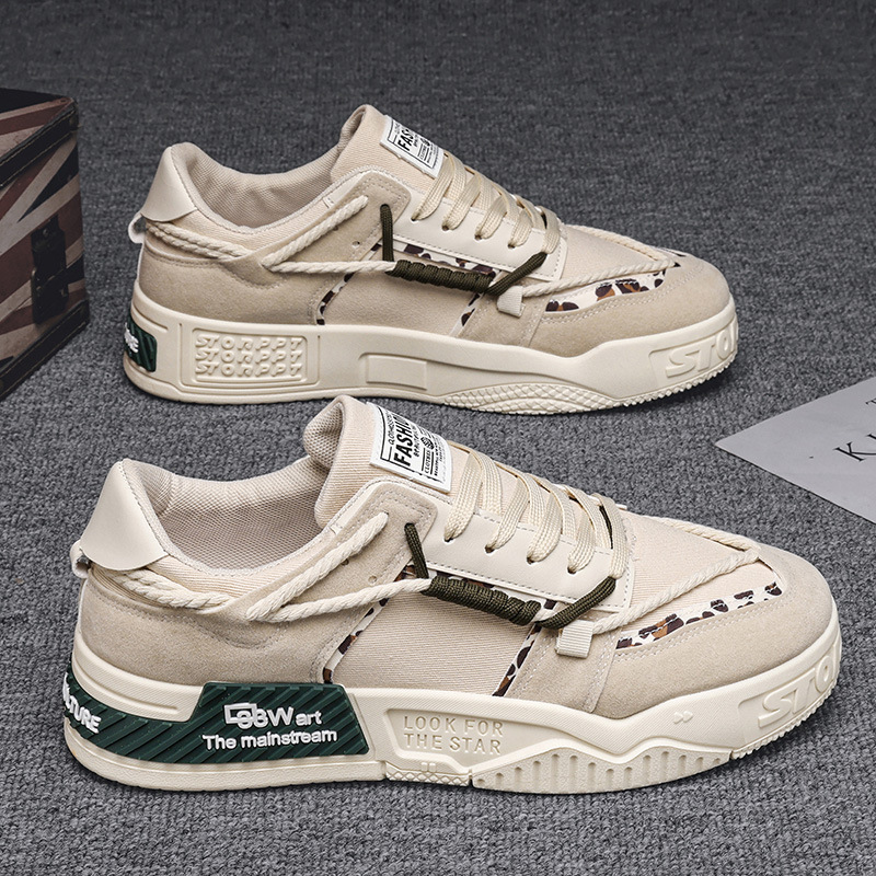Men Casual Shoes Thick Sole Versatile Simple Leisure Style Fashion Triple White Beige Free shipping
