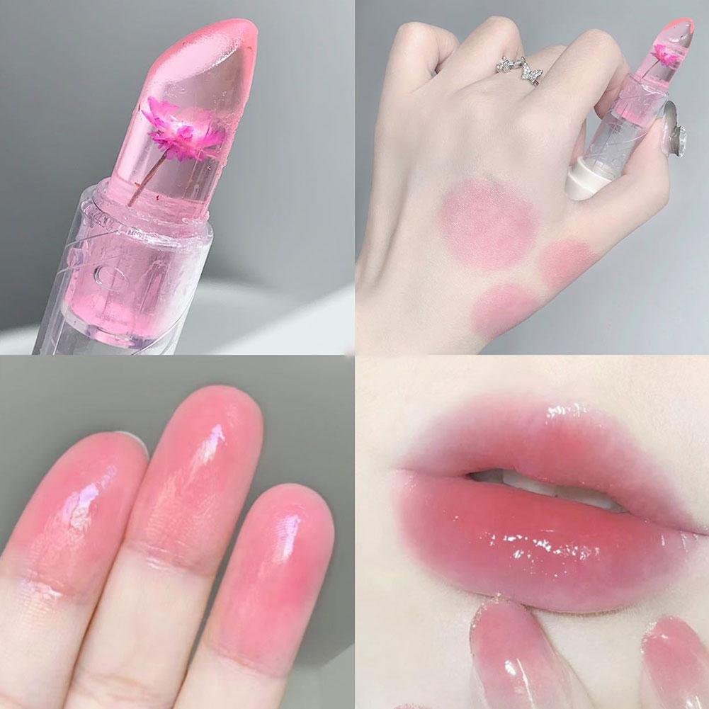 Lipsticks Jelly Transparent Flower Temperature Color Changing Nourish Moisturizing Lip Lips ddmysmile Anti-Drying Care Beauty Balm H0m2 Smile