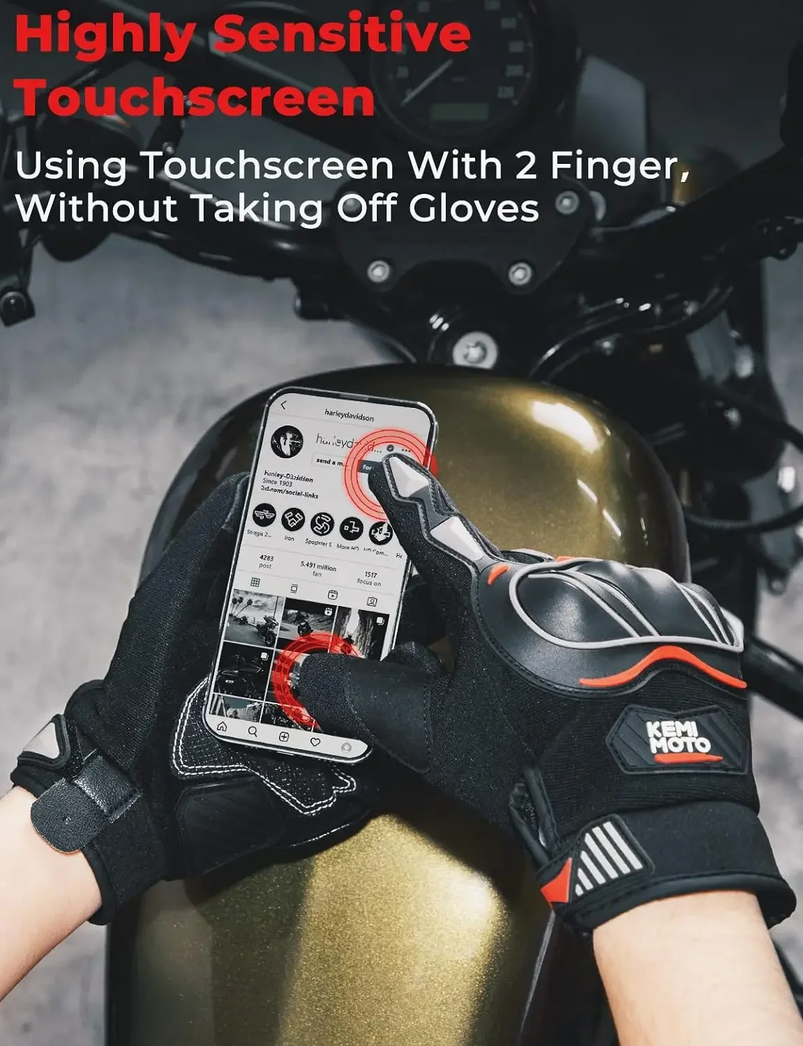 Summer Motorcycle Gloves CE 1KP Riding Gloves Hard Knuckle Touchscreen Motorbike Gloves For Dirt Bike Motocross ATV UTV