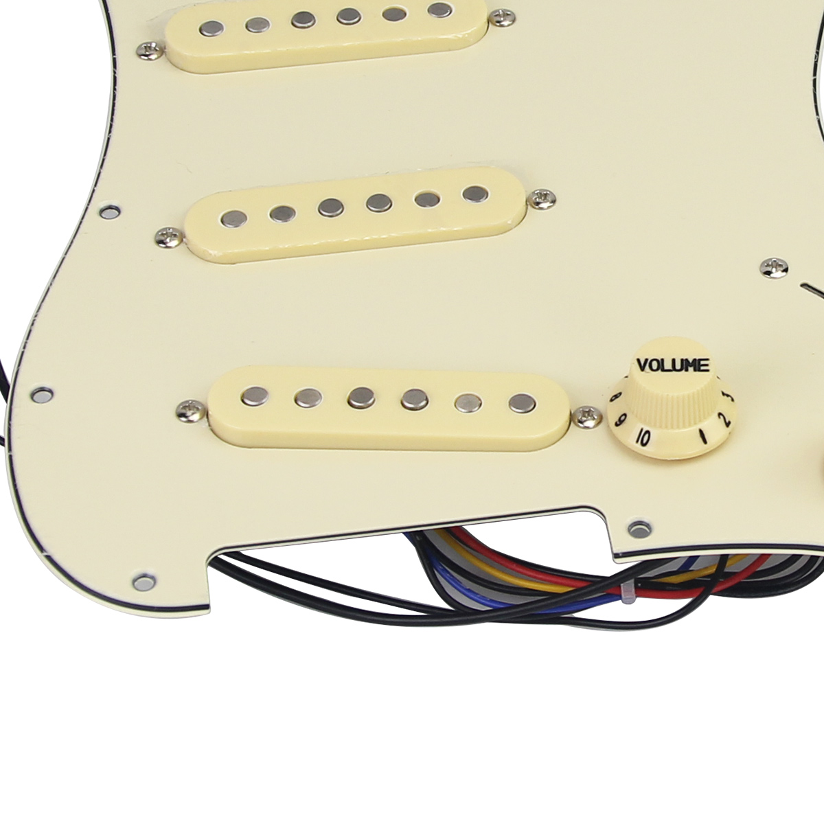 FLEOR Vintage Staggered Alnico 5 SSS Prewired Pickguard ST 11 Holes Loaded Guitar Pickguard