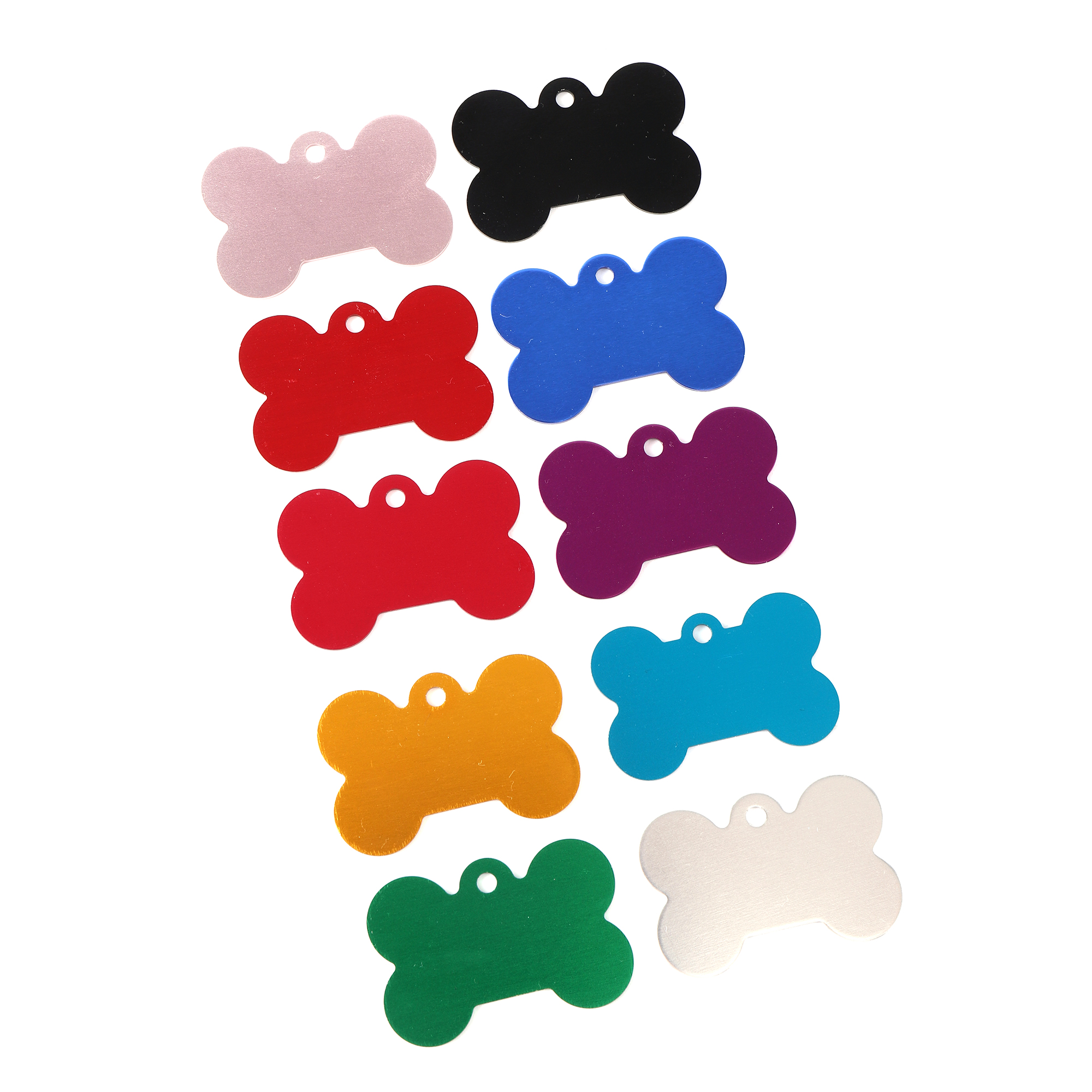 10 Pcs Pet Dog Aluminum Bone Dog Tags To Prevent Loss Personalized Cat And Dog Tags Puppy Collars, Bone Markers Pet Supplies