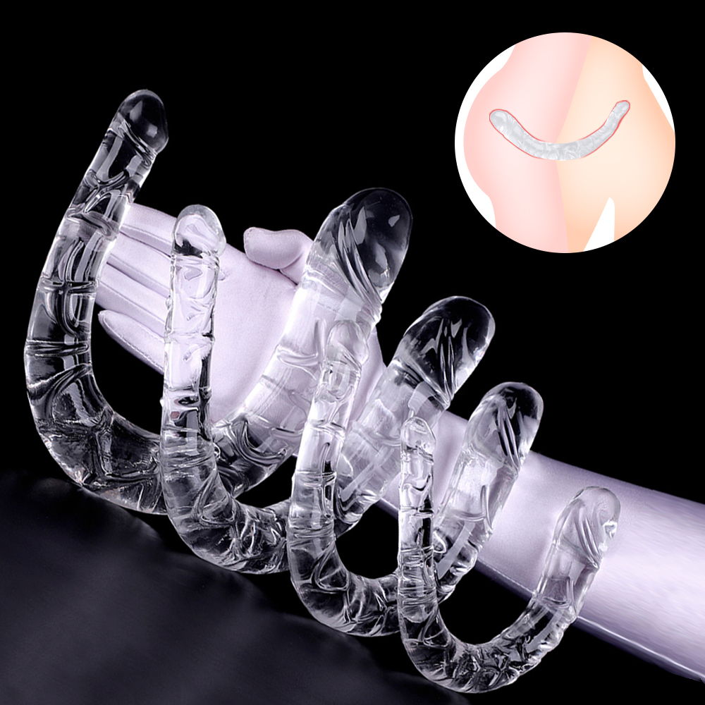 Extra Long Soft Double Head Dildo Toy For Adult Flexible Jelly Vagina Anal Women Gay Lesbian Ended Dong Penis Artificial