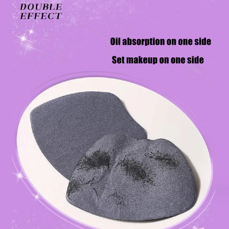 Lishu 100 Sheets Oil Clear Blotting Paper With Powder Puff Oil Control And Makeup Setting Oil Absorbing Wipes Cosmetic Tool 240705