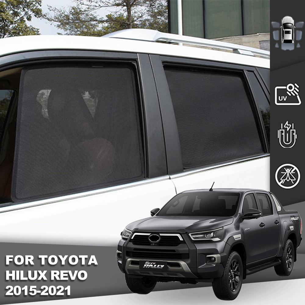 For Toyota HILUX VIII Pickup Revo 2015-2024 Car Sunshade Visor Front Windshield Curtain Rear Side Baby Window Sun Shade Shield