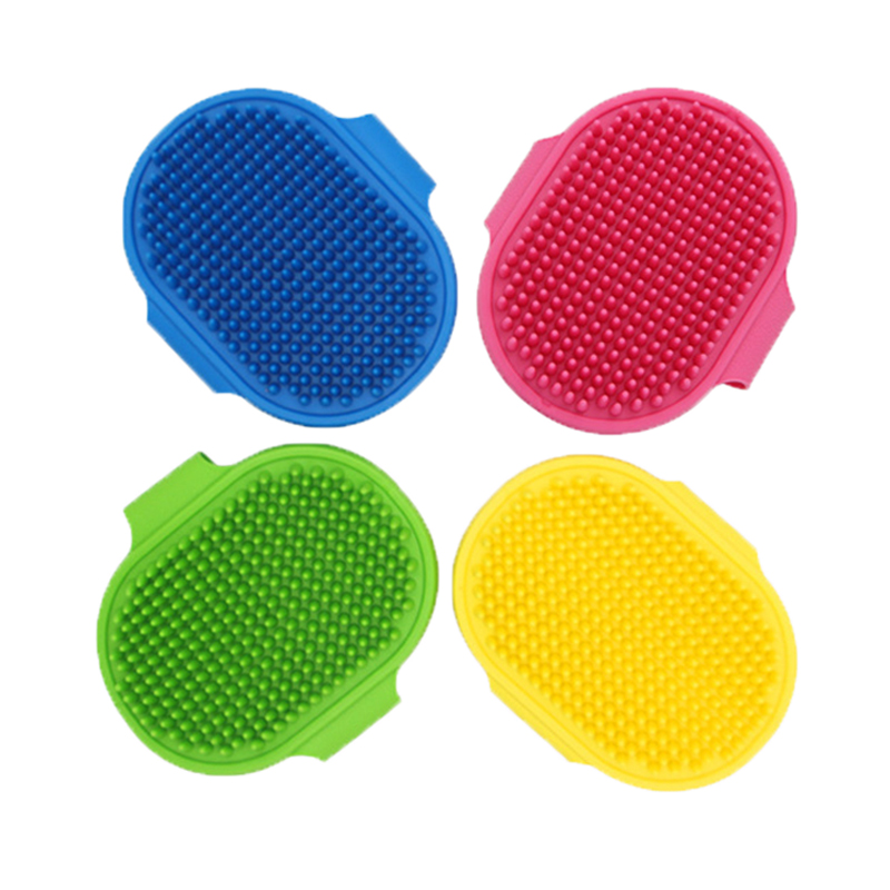 Soft Rubber Dog Brush Comb Cat Bath Brush Rubber Clean Hair Fur Grooming Massage Brush For Dog Cats