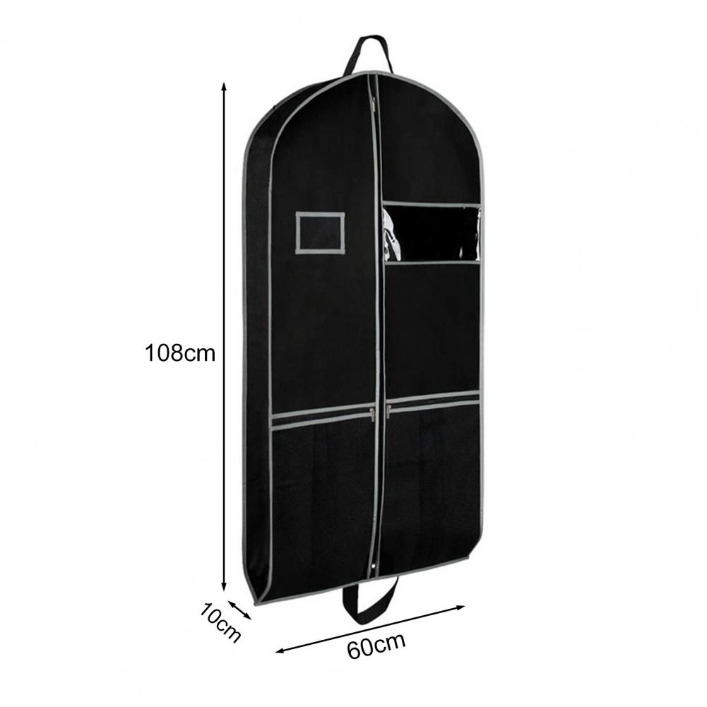 Bag Garment Pvc with Window Travel Garment Bags with Pockets Heavy-duty Non-woven Fabric Clothing Dust Cover for Men smile