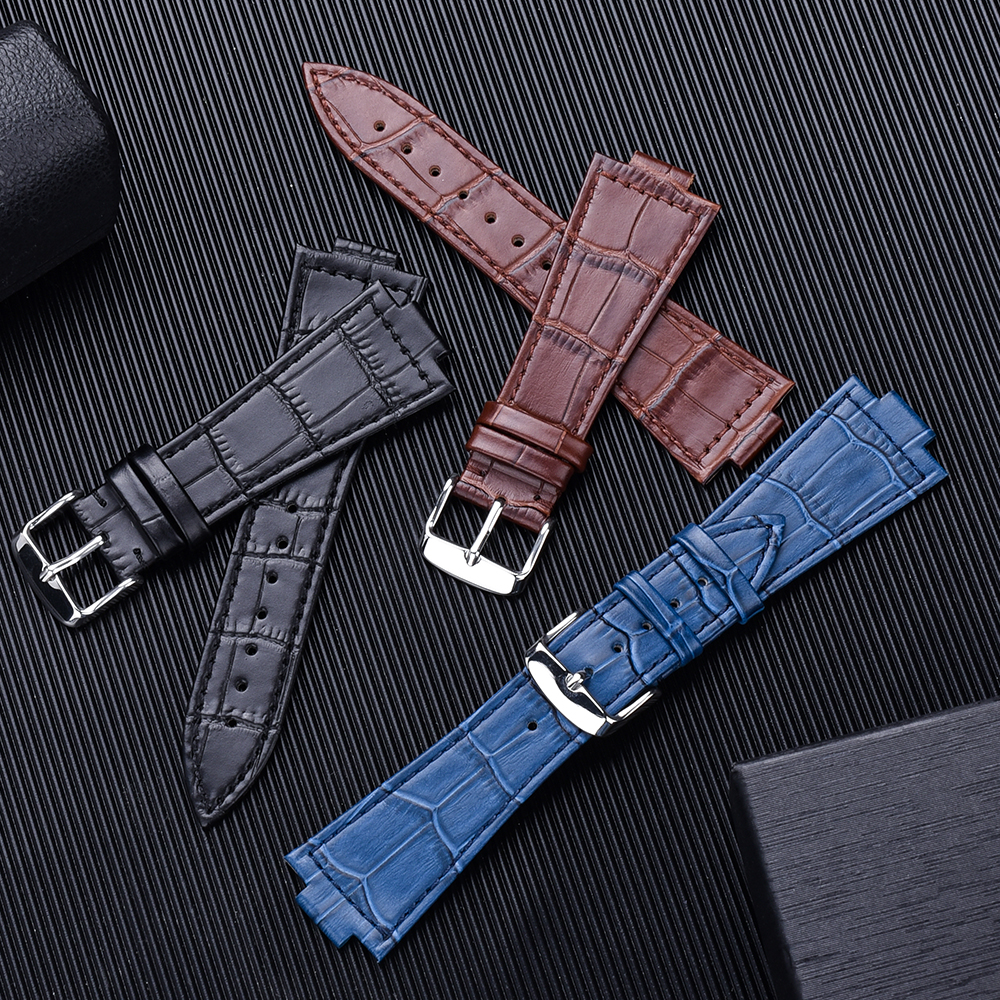 12mm Cowhide Leather Watchband For Tissot PRX series Strap T137.407 T137.410 Super Player Bracelet Convex End Men's Wrist Straps