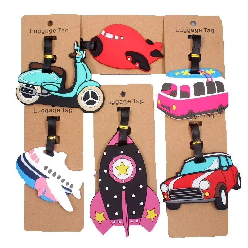 Travel Cute Lage Tag Plane & Car Lage Tag Silica Gel Suitcase ID Addres Holder Baggage Boarding Tag Portable Label c89be 5 e2302