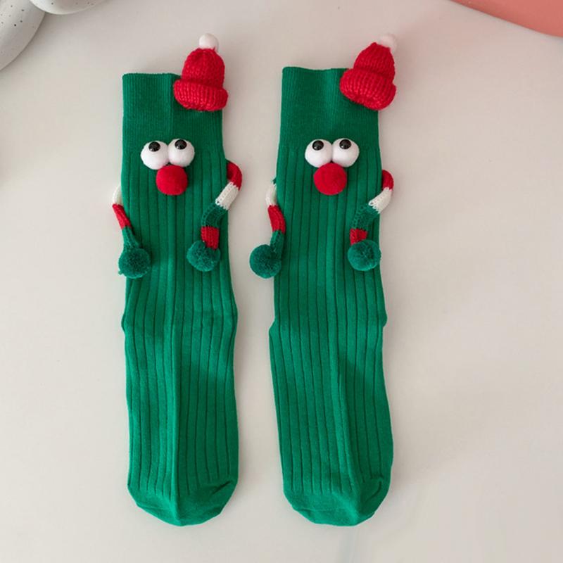Elastic Socks Hand Holding Hand Socks Magnet Socks Soft Cute Comfortable Holiday Gift Christmas Supplies Gift ddmysmile For Winter Smile
