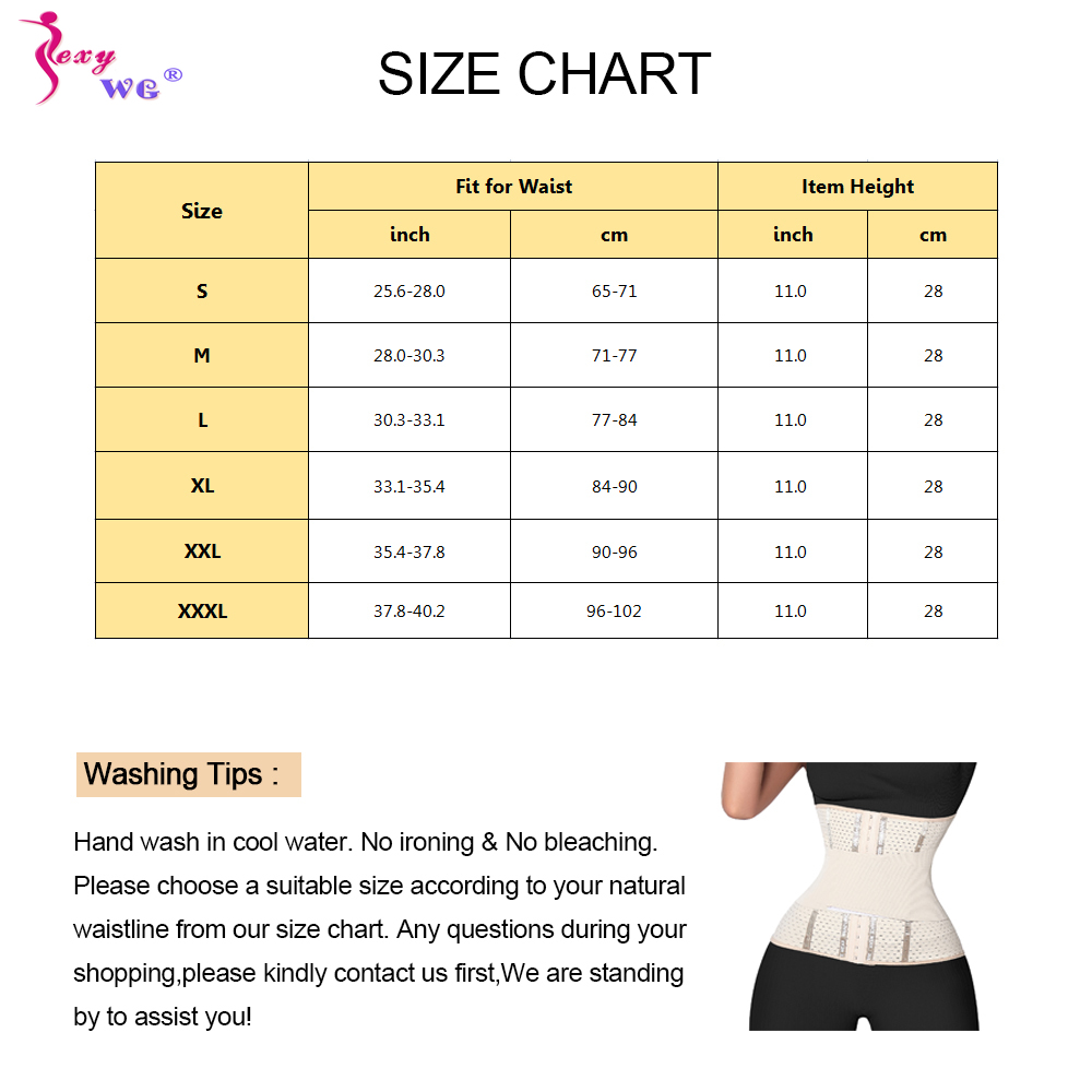 SEXYWG Waist Trainer for Women Weight Loss Belly Belt Waist Cincher Slimming Band Girdles Corset Fat Burner Body Shaper Workout